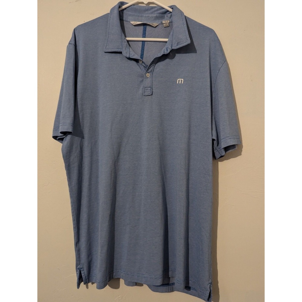 Travis Matthew Polo Shirt Mens XXL Blue Golf Performance Golfer